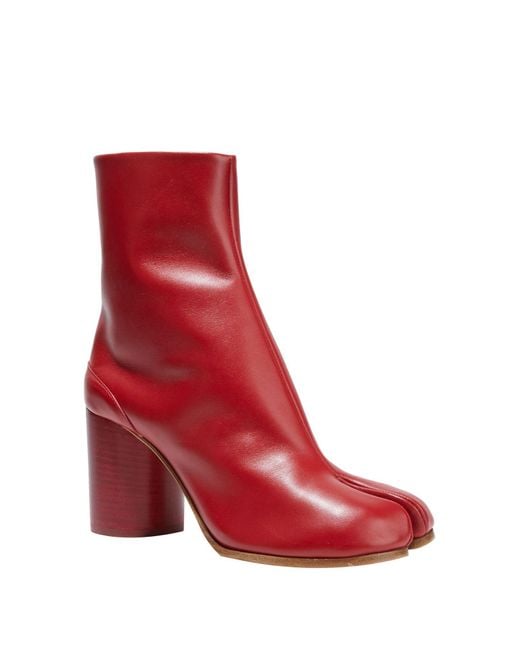 Maison Margiela Red Ankle Boots