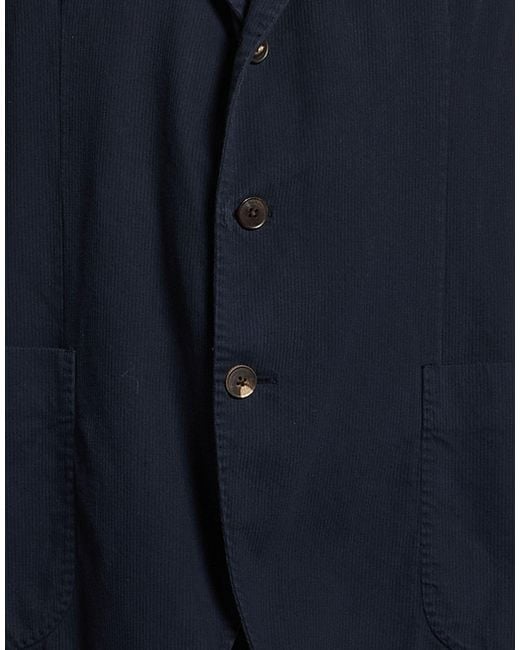 Drumohr Blue Midnight Blazer Cotton, Elastane for men