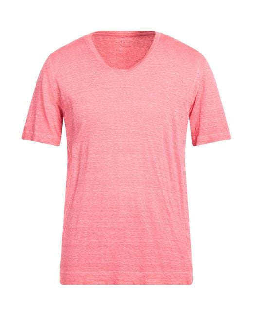 120% Lino Pink T-shirt for men