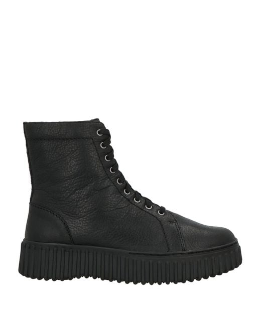 Clarks Black Signature Ankle Boots Leather