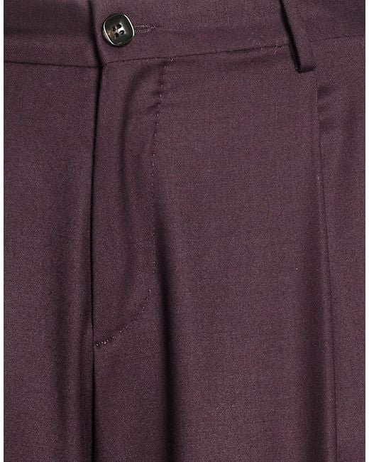 L.b.m. 1911 Purple Pants Virgin Wool, Elastane