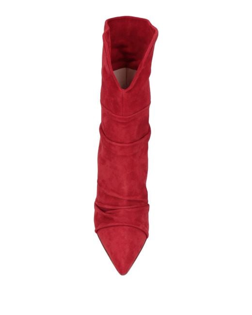 Pollini Red Ankle Boots