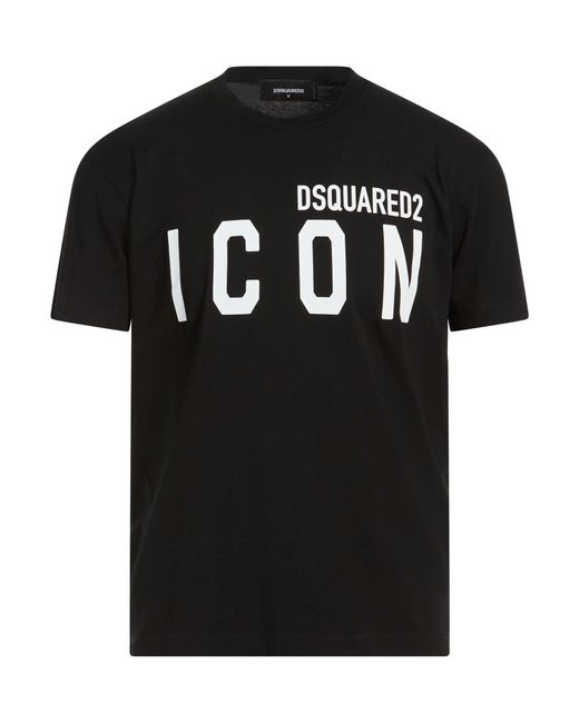 DSquared² Black T-Shirt Cotton for men