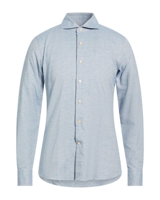 Alessandro Gherardi Blue Shirt Cotton for men