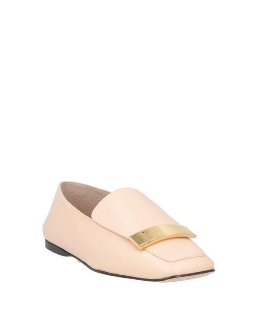 Sergio Rossi Natural Embellished Leather Square-Toe Loafers