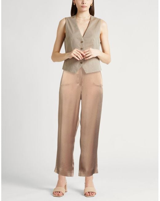 Max Mara Natural Camel Pants Acetate, Viscose