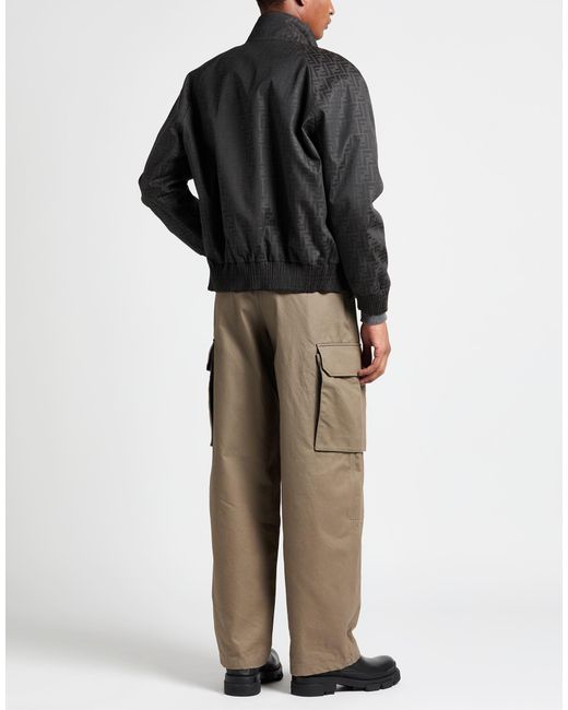 Fendi Gray Jacket Polyester, Cotton, Polyurethane Resin for men