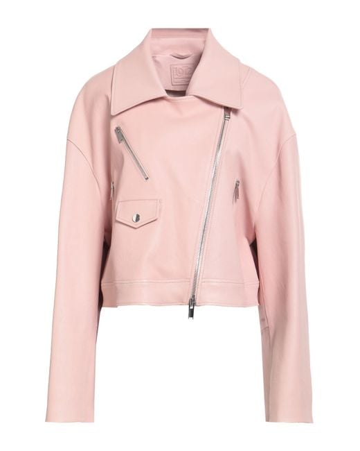 Desa Nineteenseventytwo Pink Jacket Leather