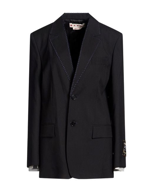 Marni Black Blazer Virgin Wool