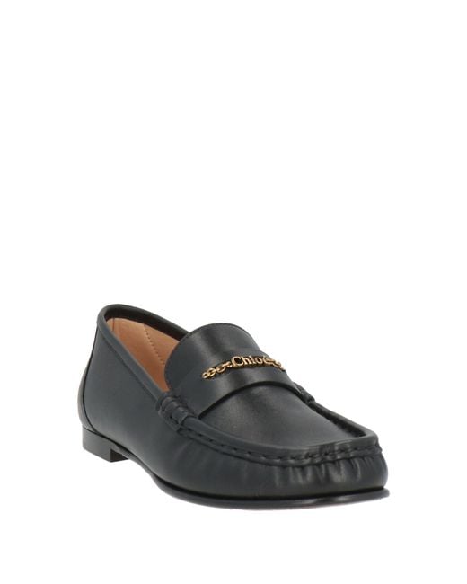 Chloé Gray Loafers Leather