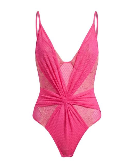 Elisabetta Franchi Pink Fuchsia Bodysuit Polyamide, Elastane