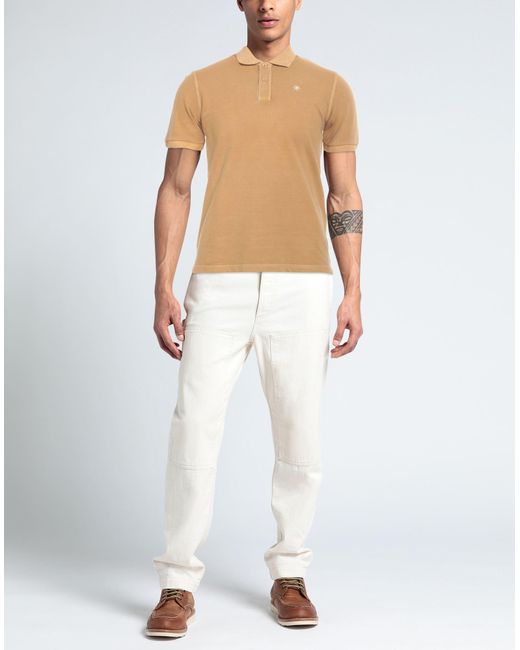 Manuel Ritz Natural Polo Shirt Cotton, Elastane for men