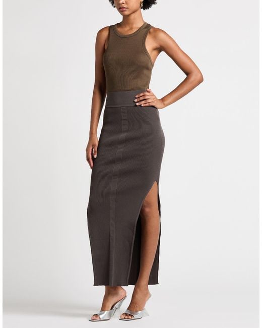 Rick Owens Gray Maxi Skirt