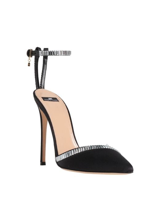 Elisabetta Franchi Black Pumps Textile Fibers