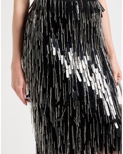 Elisabetta Franchi Black Midi Skirt Polyamide