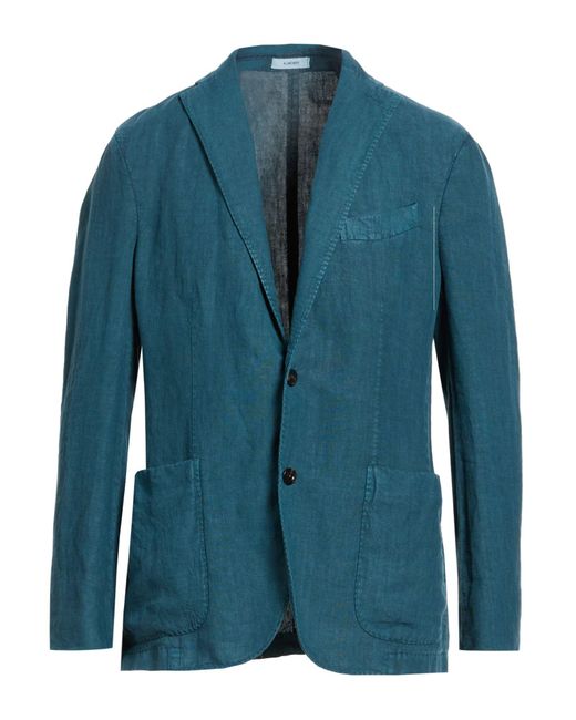 Boglioli Blue Blazer Linen for men