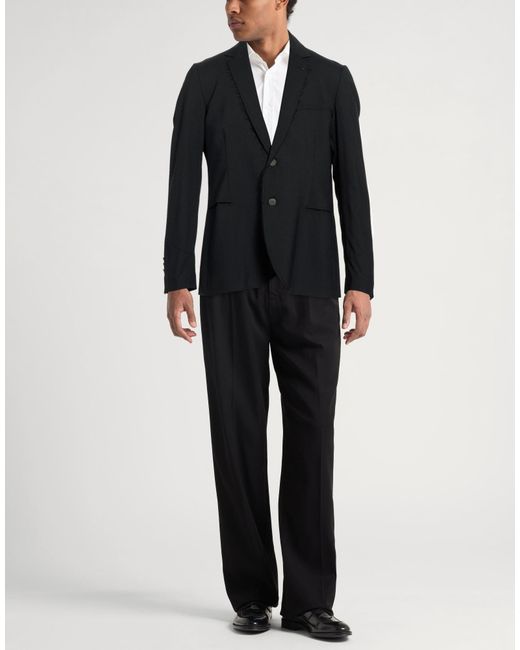Messagerie Black Blazer Wool, Viscose, Elastane for men