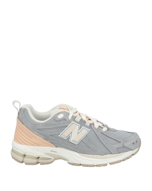 New Balance White Sneakers Textile Fibers, Leather for men