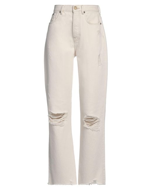 Pepe Jeans White Jeans Cotton, Polyester