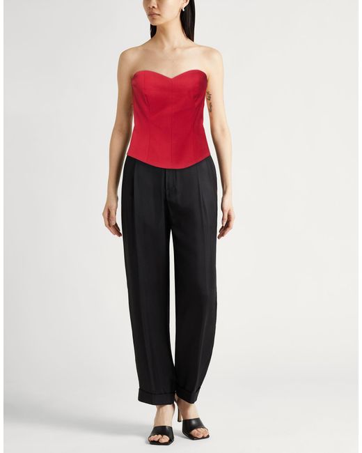 Marella Red Top Polyester, Virgin Wool, Elastane