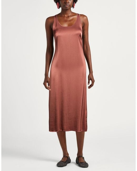 Manila Grace Purple Midi Dress Viscose, Elastane
