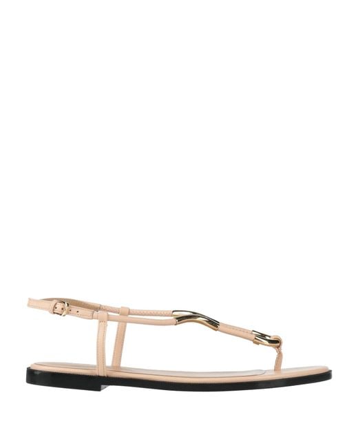 Sergio Rossi White Thong Sandal