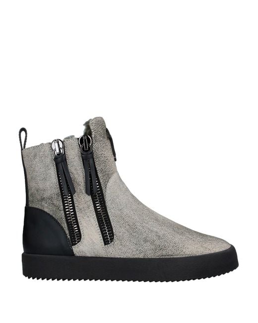 Giuseppe Zanotti Gray Ankle Boots for men