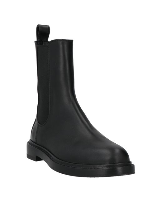 Le Silla Black Ankle Boots Leather, Textile Fibers