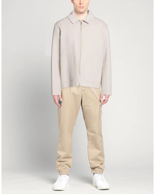 Paltò White Fabbrica Coat Wool, Nylon for men