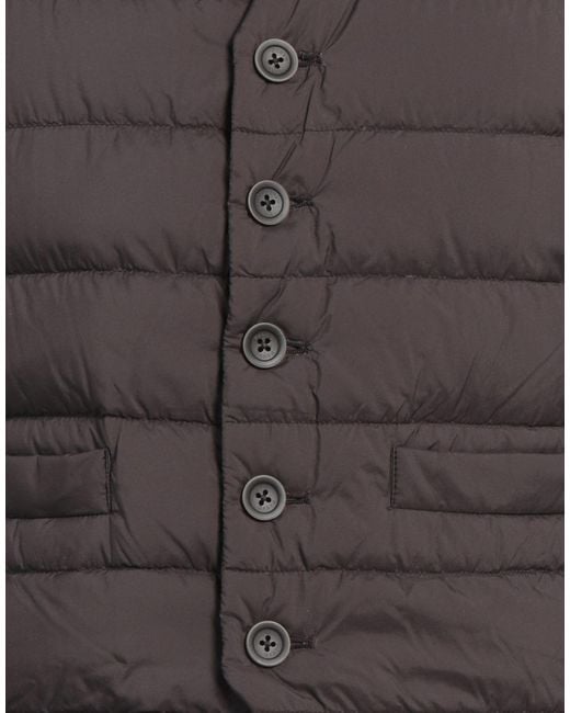 Herno Gray Dark Vest Polyamide, Polyurethane Coated, Polyester for men