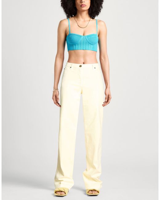Etro White Pants Cotton, Elastane