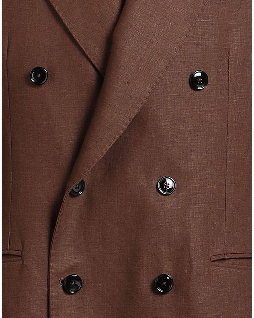 Mp Massimo Piombo Brown Blazer Linen for men