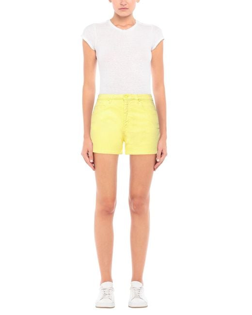 Love Moschino Yellow Jeansshorts