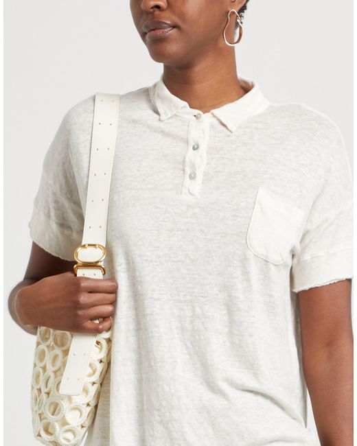 Crossley White Polo Shirt Linen