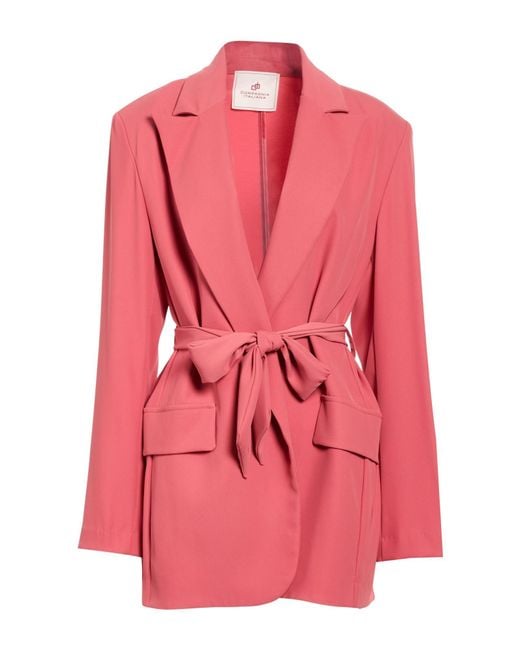 Compagnia Italiana Pink Blazer Polyester, Elastane