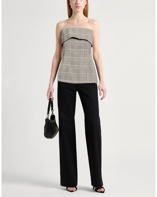ViCOLO Gray Taupe Top Polyester, Viscose, Elastane