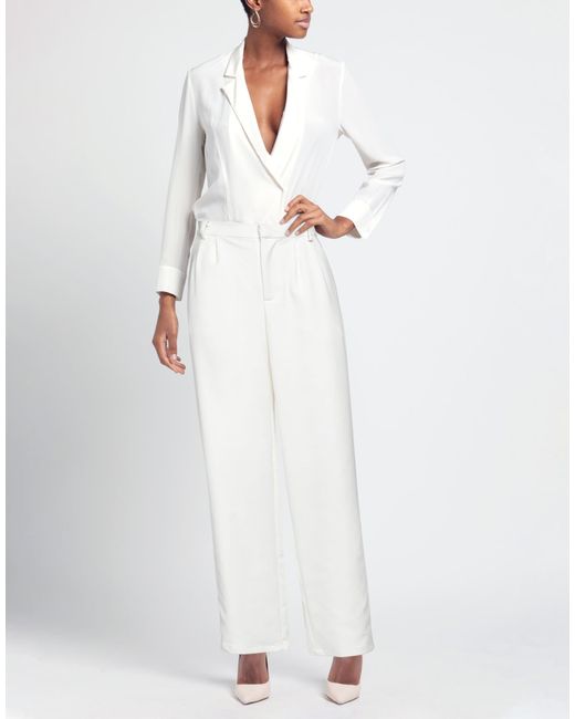 ELEH White Pants Polyester, Cotton, Elastane