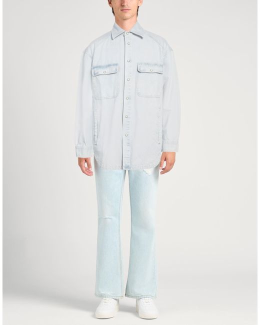 ARMANI EXCHANGE White Denim Shirt Cotton for men