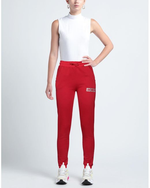 Pantalone di Love Moschino in Red