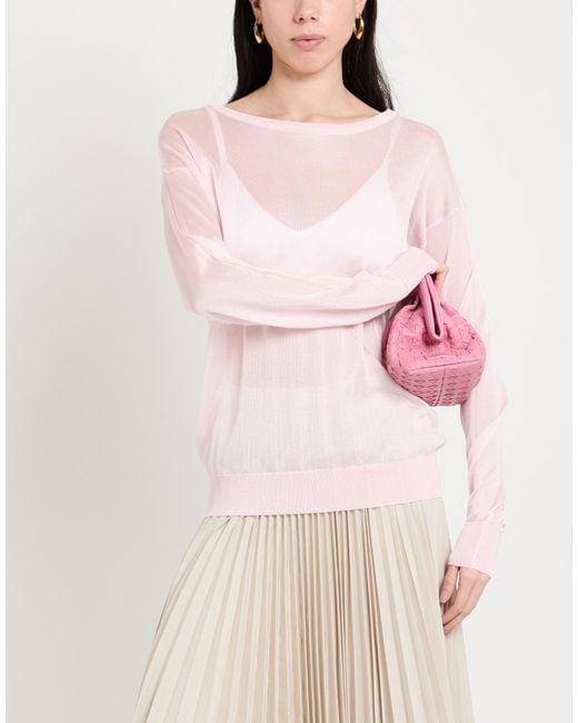 ERMANNO FIRENZE Pink Sweater Viscose, Polyamide, Polyester