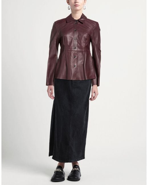 STUDIO AR Purple Jacket Leather