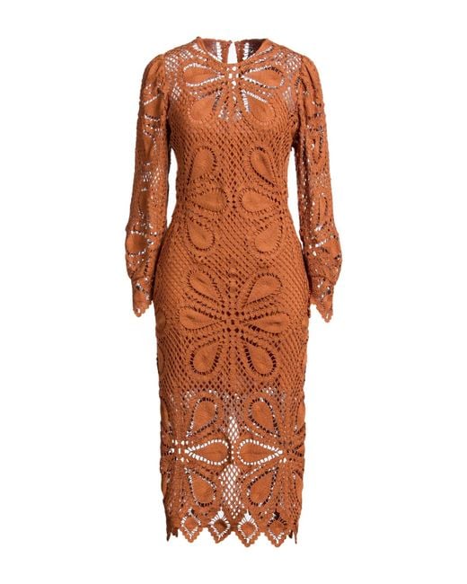 Ba&sh Orange Midi Dress