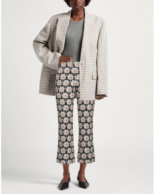 Maliparmi Gray Pants Polyester, Elastane
