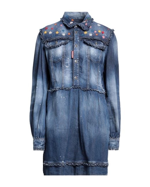 DSquared² Blue Mini Dress