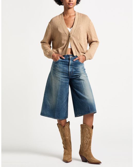 La Fileria Natural Camel Cardigan Cotton, Polyester