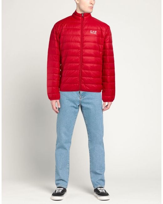 EA7 Red Puffers for men