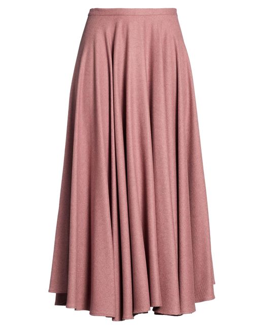 Lardini Pink Midi Skirt Polyester, Viscose, Wool, Elastane