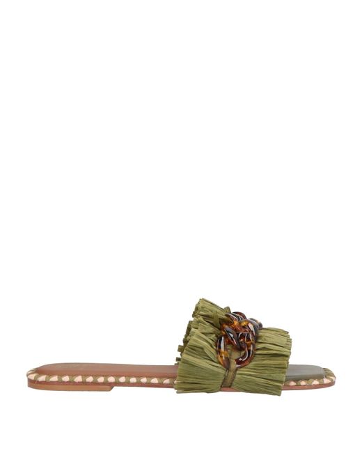 De Siena Green Sandals