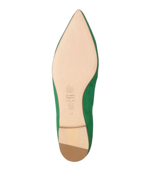 PROSPERINE® Green Ballet Flats Leather