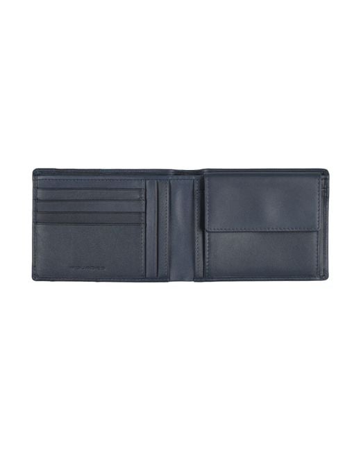 Piquadro Blue Midnight Wallet Cow Leather for men